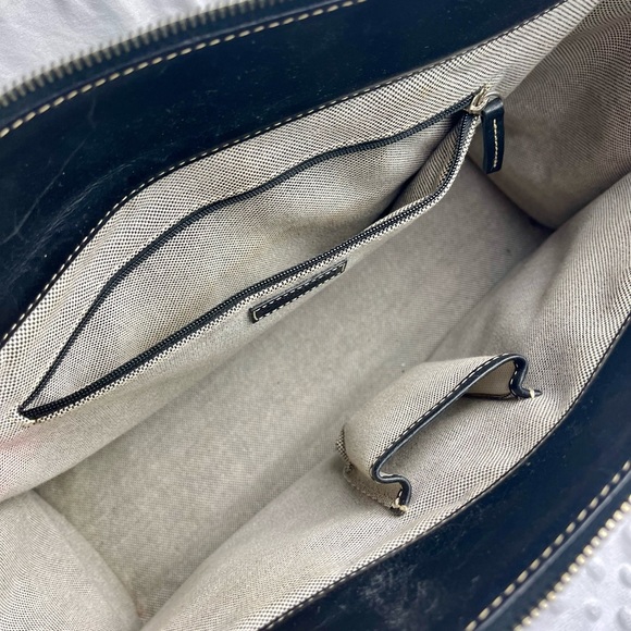 DOONEY & BOURKE Signature Logo Double Pocket Gray & Black Tote Bag - Picture 7 of 7